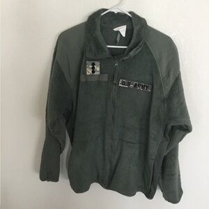 US Army acu foliage green fleece cold weather jacket